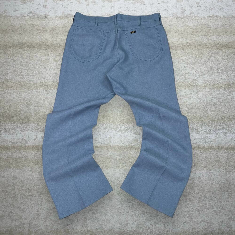 Vintage 90s Lee Dress Pants 36x30 Straight Fit Light Blue Union USA Flat Front
